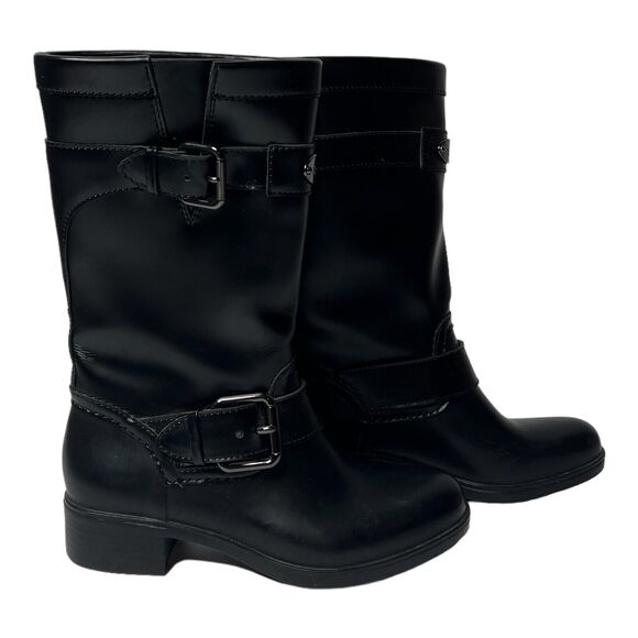 Coach Zahara Women's Black Waterproof Rain Snow Boots A7965 6 B EUC! $198 - Picture 3 of 10